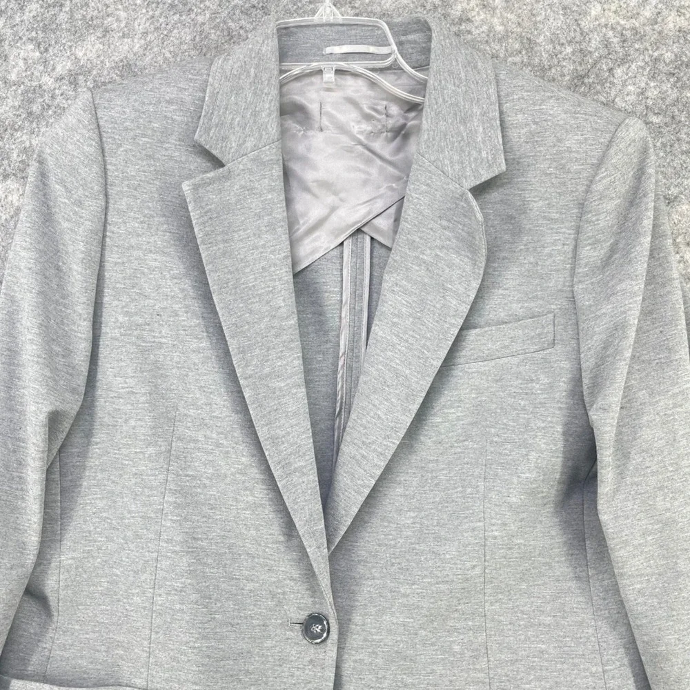 Reiss Blazer‎ Men 42R Grey Jersey Single Button Unstructured Knit Sport Coat